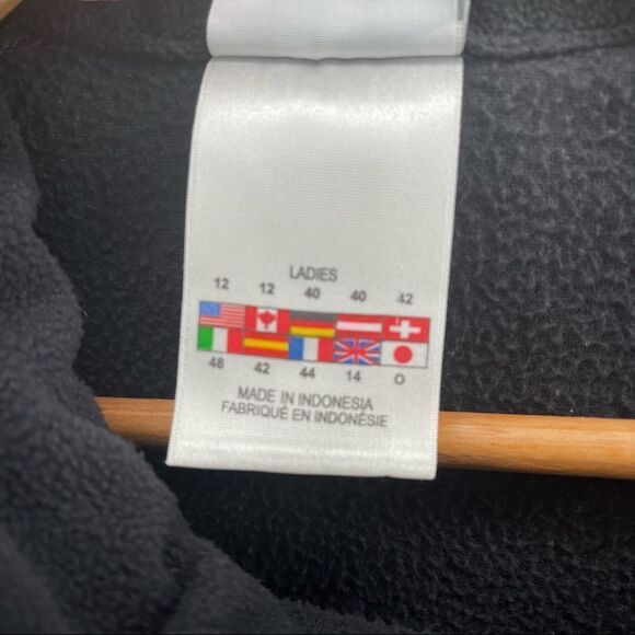 Spyder Women’s Pull Over Top Black Mock Neck Fleece Size 12 - Picture 7 of 10